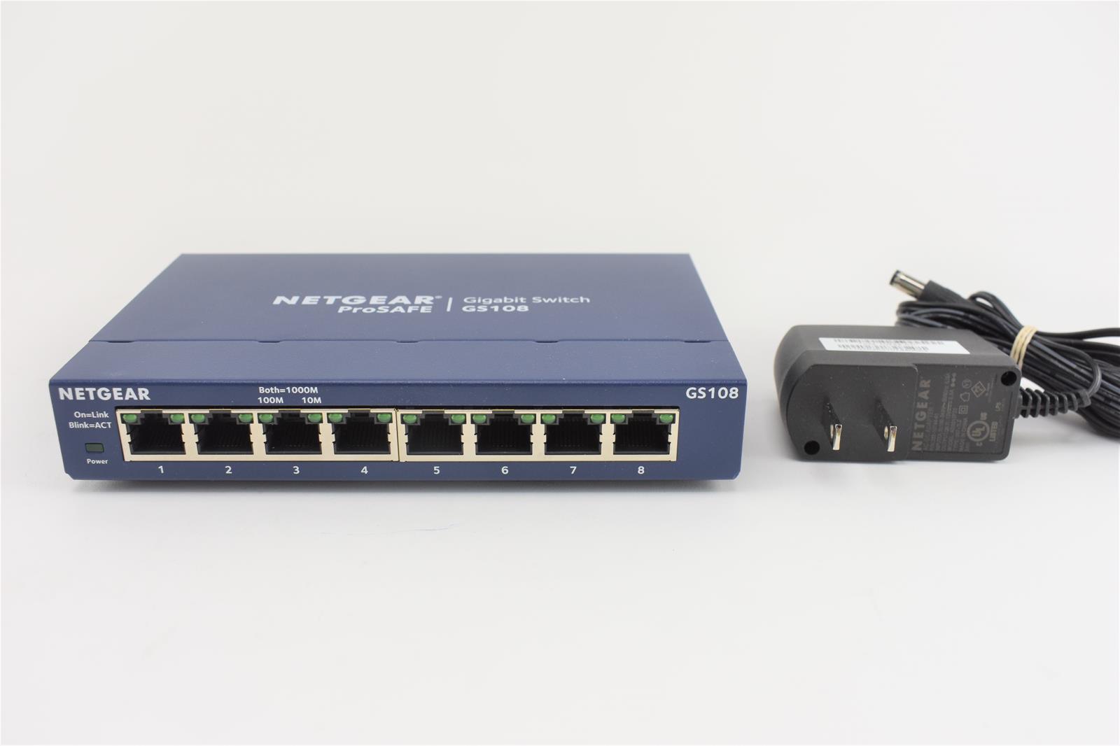 NETGEAR PROSAFE GS108 8 PORT GIGABIT SWITCH SKU7024 eBay